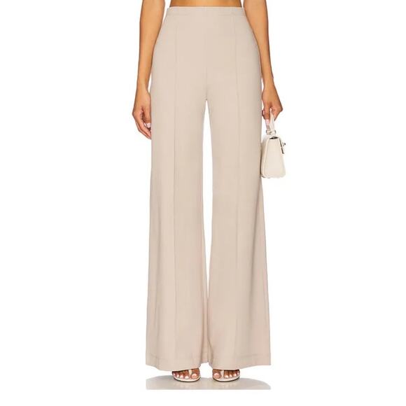 NWT Ripley Rader Ponte Wide Leg Trouser Pants Womens 4 Clay Beige Office Career - Picture 1 of 16